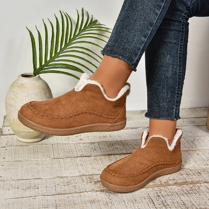 Warme Slip-On Enkellaarsjes voor Vrouwen